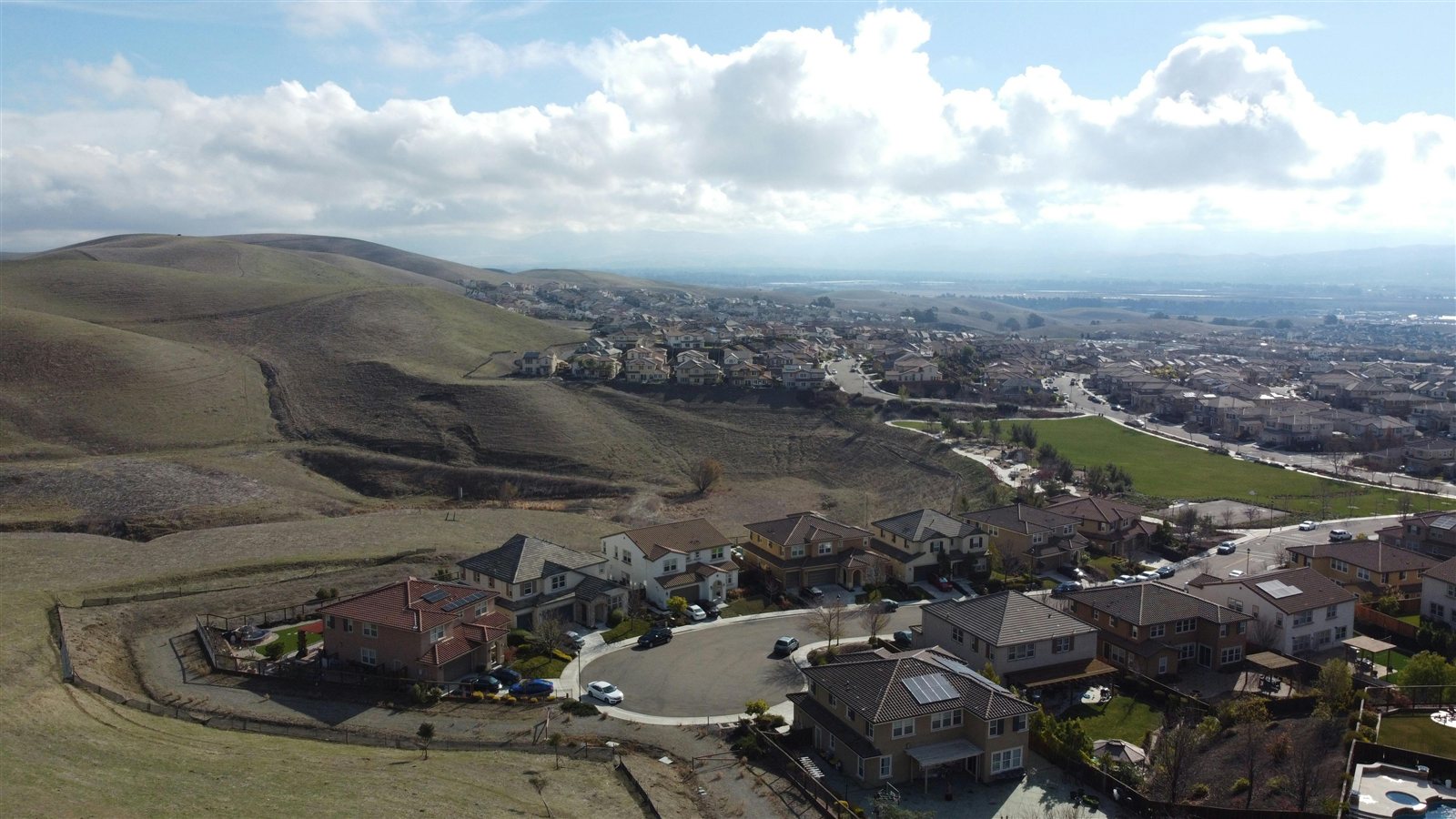 Chino Hills residential neighborhood with hillside homes, San Bernardino County California