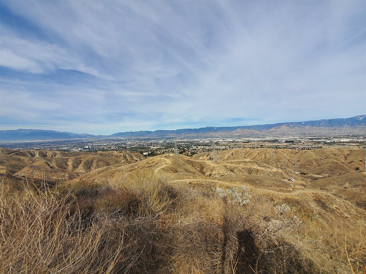 View of the San Bernardino Valley from the hills above Loma Linda, California