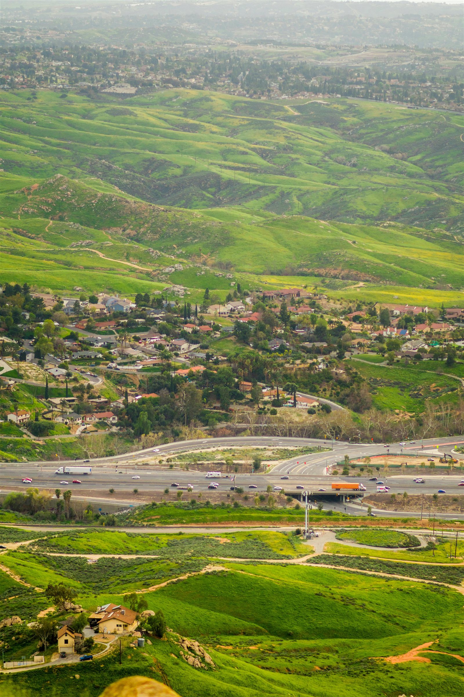 Simi Valley residential community with hillside homes, Ventura County California