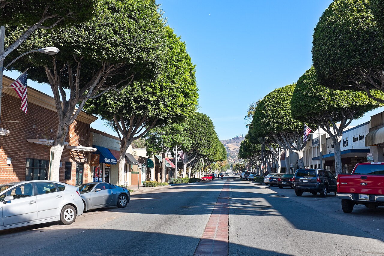Greenleaf Avenue, historic downtown Whittier, California